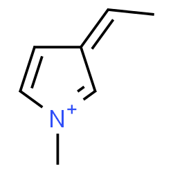 ChemSpider 2D Image | (3Z)-3-Ethylidene-1-methyl-3H-pyrrolium | C7H10N