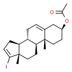 ChemSpider 2D Image | (3beta)-17-Iodoandrosta-5,16-dien-3-yl acetate | C21H29IO2