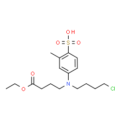 ChemSpider 2D Image | 4-[(4-Chlorobutyl)(4-ethoxy-4-oxobutyl)amino]-2-methylbenzenesulfonic acid | C17H26ClNO5S
