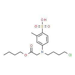 ChemSpider 2D Image | 4-[(2-Butoxy-2-oxoethyl)(4-chlorobutyl)amino]-2-methylbenzenesulfonic acid | C17H26ClNO5S