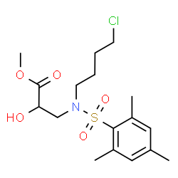 ChemSpider 2D Image | Methyl 3-[(4-chlorobutyl)(mesitylsulfonyl)amino]-2-hydroxypropanoate | C17H26ClNO5S