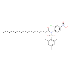 ChemSpider 2D Image | N-(2-Chloro-4-nitrophenyl)-N-(mesitylsulfonyl)hexadecanamide | C31H45ClN2O5S