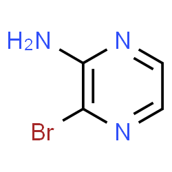 ChemSpider 2D Image | 3-Bromo-2-pyrazinamine | C4H4BrN3