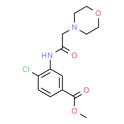 ChemSpider 2D Image | Methyl 4-chloro-3-[(4-morpholinylacetyl)amino]benzoate | C14H17ClN2O4
