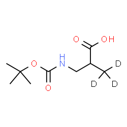 ChemSpider 2D Image | 2-(~2~H_3_)Methyl-3-({[(2-methyl-2-propanyl)oxy]carbonyl}amino)propanoic acid | C9H14D3NO4