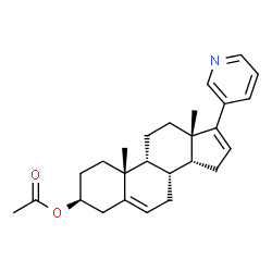 ChemSpider 2D Image | (3beta,9beta,14beta)-17-(3-Pyridinyl)androsta-5,16-dien-3-yl acetate | C26H33NO2