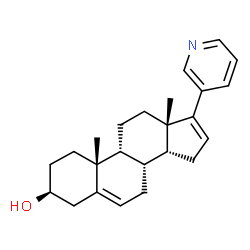 ChemSpider 2D Image | (3beta,9beta,14beta)-17-(3-Pyridinyl)androsta-5,16-dien-3-ol | C24H31NO