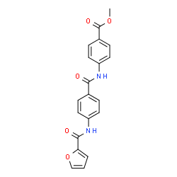 ChemSpider 2D Image | Methyl 4-{[4-(2-furoylamino)benzoyl]amino}benzoate | C20H16N2O5