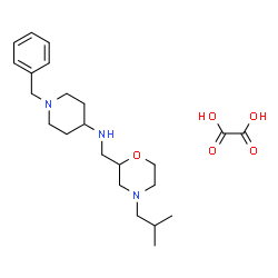 ChemSpider 2D Image | 1-Benzyl-N-[(4-isobutyl-2-morpholinyl)methyl]-4-piperidinamine ethanedioate (1:1) | C23H37N3O5