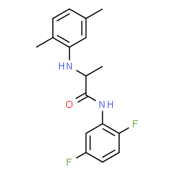 ChemSpider 2D Image | N-(2,5-Difluorophenyl)-N~2~-(2,5-dimethylphenyl)alaninamide | C17H18F2N2O