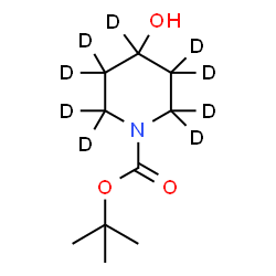 ChemSpider 2D Image | 2-Methyl-2-propanyl 4-hydroxy-1-(~2~H_9_)piperidinecarboxylate | C10H10D9NO3