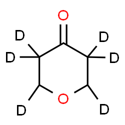 ChemSpider 2D Image | (2,3,3,5,5,6-~2~H_6_)Tetrahydro-4H-pyran-4-one | C5H2D6O2