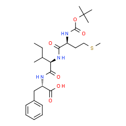 ChemSpider 2D Image | N-{[(2-Methyl-2-propanyl)oxy]carbonyl}-L-methionyl-D-isoleucyl-L-phenylalanine | C25H39N3O6S