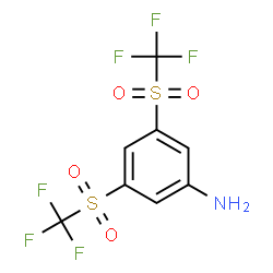 ChemSpider 2D Image | 3,5-Bis[(trifluoromethyl)sulfonyl]aniline | C8H5F6NO4S2