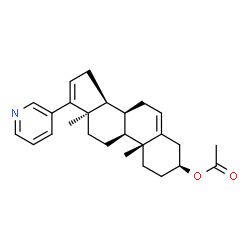 ChemSpider 2D Image | (3beta,8alpha,13alpha)-17-(3-Pyridinyl)androsta-5,16-dien-3-yl acetate | C26H33NO2