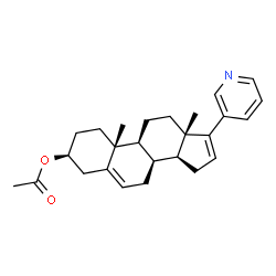 ChemSpider 2D Image | (3beta,8alpha)-17-(3-Pyridinyl)androsta-5,16-dien-3-yl acetate | C26H33NO2