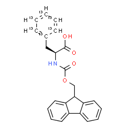 ChemSpider 2D Image | N-[(9H-Fluoren-9-ylmethoxy)carbonyl]-L-(1,2,3,4,5,6-~13~C_6_)phenylalanine | C1813C6H21NO4