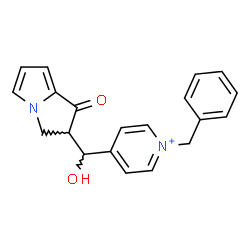 ChemSpider 2D Image | 1-Benzyl-4-[hydroxy(1-oxo-2,3-dihydro-1H-pyrrolizin-2-yl)methyl]pyridinium | C20H19N2O2
