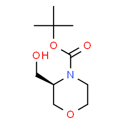 ChemSpider 2D Image | (R)-4-Boc-(3-Hydroxymethyl)morpholine | C10H19NO4