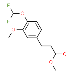 ChemSpider 2D Image | Methyl (2E)-3-[4-(difluoromethoxy)-3-methoxyphenyl]acrylate | C12H12F2O4