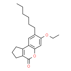 ChemSpider 2D Image | 7-Ethoxy-8-hexyl-2,3-dihydrocyclopenta[c]chromen-4(1H)-one | C20H26O3