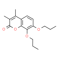 ChemSpider 2D Image | 3,4-Dimethyl-7,8-dipropoxy-2H-chromen-2-one | C17H22O4