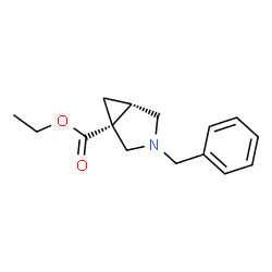ChemSpider 2D Image | Ethyl (1R,5S)-3-benzyl-3-azabicyclo[3.1.0]hexane-1-carboxylate | C15H19NO2