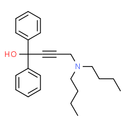 ChemSpider 2D Image | 4-Dibutylamino-1,1-diphenyl-but-2-yn-1-ol | C24H31NO