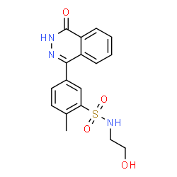 ChemSpider 2D Image | N-(2-hydroxyethyl)-2-methyl-5-(4-oxo-3H-phthalazin-1-yl)benzenesulfonamide | C17H17N3O4S