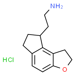 ChemSpider 2D Image | 2-(2,6,7,8-Tetrahydro-1H-indeno[5,4-b]furan-8-yl)ethanamine hydrochloride | C13H18ClNO