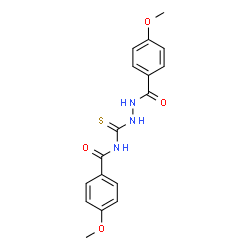 ChemSpider 2D Image | 4-Methoxy-N-{[2-(4-methoxybenzoyl)hydrazino]carbothioyl}benzamide | C17H17N3O4S
