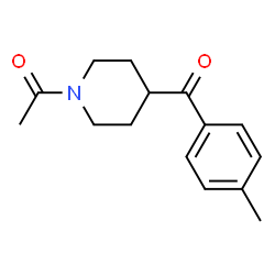 ChemSpider 2D Image | 1-[4-(4-Methylbenzoyl)-1-piperidinyl]ethanone | C15H19NO2