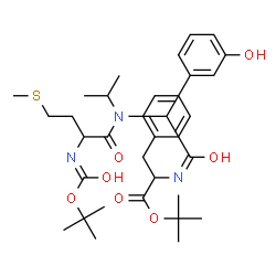 ChemSpider 2D Image | 2-Methyl-2-propanyl N-{(3-hydroxyphenyl)[isopropyl(N-{[(2-methyl-2-propanyl)oxy]carbonyl}methionyl)amino]acetyl}phenylalaninate | C34H49N3O7S