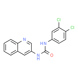 ChemSpider 2D Image | 1-(3,4-Dichlorophenyl)-3-(3-quinolinyl)urea | C16H11Cl2N3O