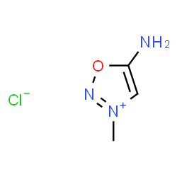 ChemSpider 2D Image | 5-Amino-3-methyl-1,2,3-oxadiazol-3-ium chloride | C3H6ClN3O