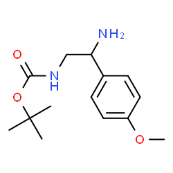 ChemSpider 2D Image | tert-Butyl [2-amino-2-(4-methoxyphenyl)ethyl]carbamate | C14H22N2O3