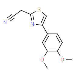 ChemSpider 2D Image | [4-(3,4-Dimethoxy-phenyl)-thiazol-2-yl]-acetonitrile | C13H12N2O2S