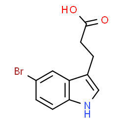 ChemSpider 2D Image | 5-Bromo-indol-3-propionic acid | C11H10BrNO2