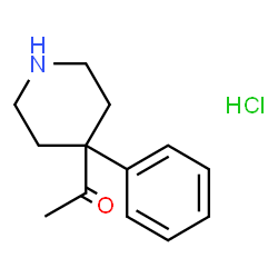 ChemSpider 2D Image | 4-Acetyl-4-phenylpiperidine Hydrochloride | C13H18ClNO
