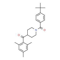 ChemSpider 2D Image | {1-[4-(tert-butyl)benzoyl]piperidin-4-yl}(mesityl)methanone | C26H33NO2
