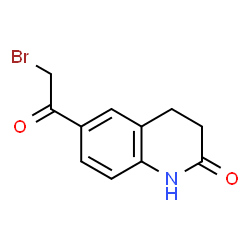 ChemSpider 2D Image | 6-(Bromoacetyl)-3,4-dihydro-2(1H)-quinolinone | C11H10BrNO2