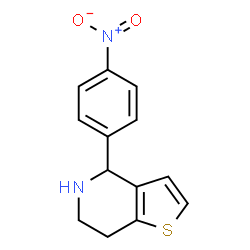 ChemSpider 2D Image | 4-(4-nitrophenyl)-4H,5H,6H,7H-thieno[3,2-c]pyridine | C13H12N2O2S