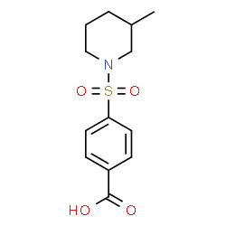 ChemSpider 2D Image | 4-[(3-Methyl-1-piperidinyl)sulfonyl]benzoic acid | C13H17NO4S