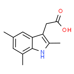 ChemSpider 2D Image | (2,5,7-Trimethyl-1H-indol-3-yl)acetic acid | C13H15NO2