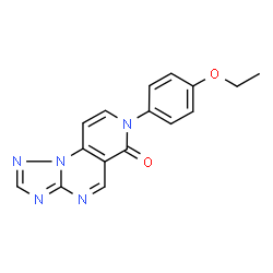 ChemSpider 2D Image | 7-(4-Ethoxyphenyl)pyrido[3,4-e][1,2,4]triazolo[1,5-a]pyrimidin-6(7H)-one | C16H13N5O2
