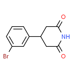 ChemSpider 2D Image | 4-(3-Bromophenyl)-2,6-piperidinedione | C11H10BrNO2