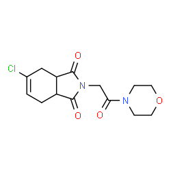 ChemSpider 2D Image | Isoindole-1,3-dione, 5-chloro-2-(2-morpholin-4-yl-2-oxoethyl)-3a,4,7,7a-tetrahydro- | C14H17ClN2O4