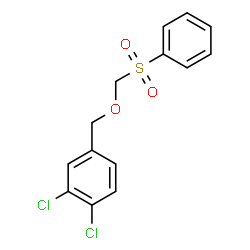 ChemSpider 2D Image | 1,2-Dichloro-4-{[(phenylsulfonyl)methoxy]methyl}benzene | C14H12Cl2O3S
