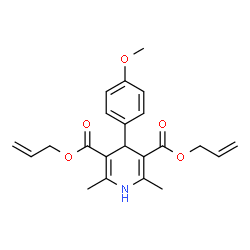 ChemSpider 2D Image | Diallyl 4-(4-methoxyphenyl)-2,6-dimethyl-1,4-dihydro-3,5-pyridinedicarboxylate | C22H25NO5