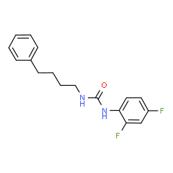 ChemSpider 2D Image | 1-(2,4-Difluorophenyl)-3-(4-phenylbutyl)urea | C17H18F2N2O